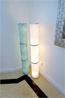 Fabric Cylinder Floor Lamps (Pair)