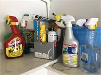 Miscellaneous garage items fix a flat cleaners