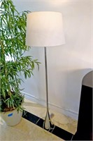Chrome Floor Lamp With Fabric Shade
