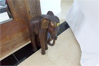 Hand Crafted Wooden Elephant Carving