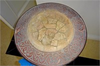 Stone Inlaid Side Table