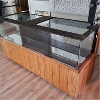 24" x 72" Cedar & Glass Tile Top Display Case