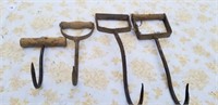 Hay Hooks, 2 wood handle grips