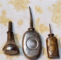 Miniature Oil Cans, (3),  Sewing machine?