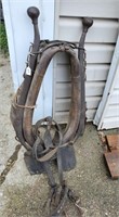 Work Horse Collar with brass topped hames