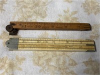 Stanley & Lufkin fold up rulers - both as is