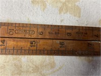 Stanley #68 foldup ruler, 24",  brass & boxwood