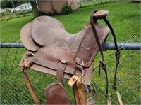 Pony Saddle & bridle, needs cleaned & oiled