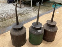 Oil Cans, (3)