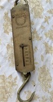 Brass Hanging Scale by Frary's