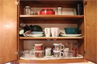 Cabinet full of Glasses, Dishes,