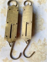 Brass hanging sclales (2)  by Chatillon