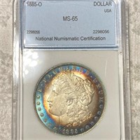 1885-O Morgan Silver Dollar NNC - MS65