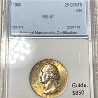 1960 Washington Silver Quarter NNC - MS67