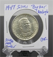 1947 Booker T. Washington Silver Half Dollar