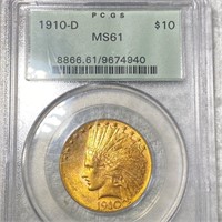 1910-D $10 Gold Eagle PCGS - MS61