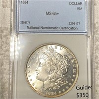 1884 Morgan Silver Dollar NNC - MS65+