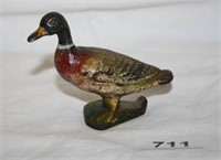 Cast iron duck figure-Painted
