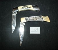Single Blade Pocket knives;Bass and Eagle Décor
