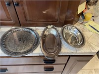 3 Silverplate Serving Pieces