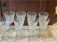 Set of 8 Crystal Stemed Glasses