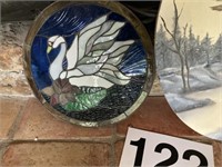 Stained glass Swan & Goose
