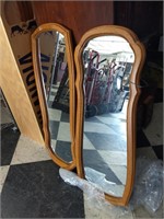Pair of Wood framed mirrors