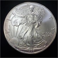 1998 Silver Eagle - Unc w Rim Toning