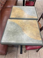 (1) Table & (2) Steel Back Chairs w/Pads