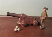 Desk Cannon & Soldier Figure