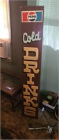 Hand Painted Pepsi Sign On Wood 67x12"