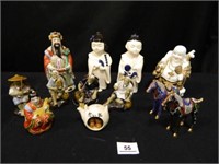 Asian Figurines; (12);