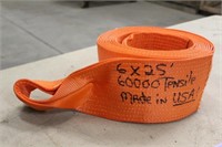 Tow Strap, Approx 6"x25FT, 60,000 Tensile Strength