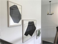 3PC FRAMED ABSTRACT PRINTS