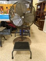 Shop Fan and Step Stool; Fan- 47"h. x 26" w.