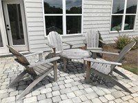 5PC OUTFOOR TABLE & CHAIRS