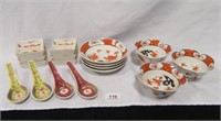 Asian Dish Items; Bowls;  Spoons; Divided Dishes;