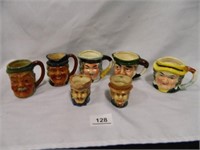 Character Face Mugs; Mostly Made in Japan; (7);
