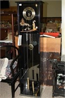 Glass Grandmother Clock with oriental style