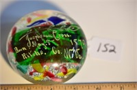 Paperweight Dated 1870 with Pontail