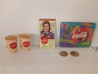 Coca Cola Items + 2 Wooden Dollars