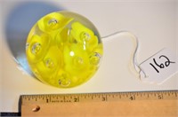 1978 Artist Signed Yellow Flower Paperweight