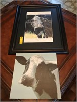 Framed Cowprint by Renee Zahn