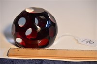 Red & Clear Paperweight