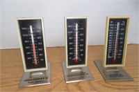 3 Advertising Thermometer 4 1/2" high