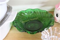 GREEN GLASS BOWL