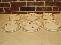 Set of 6 Corelle Plates - Fruit Pattern