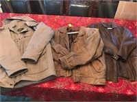 2-Leather Jackets & 1-Hooded Jacket