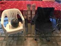 3-Lawn Chairs, Mini Blinds & Bowling Ball