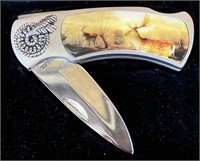 Decorative deer pocket knife